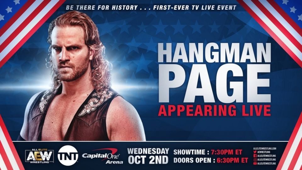 Hangman Page Confirmed For AEW Debut On TNT