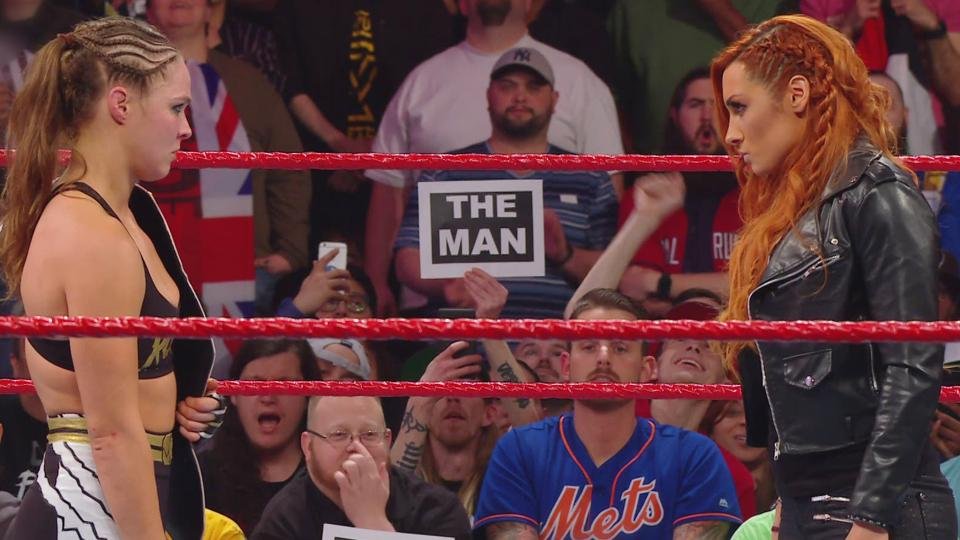 Becky Lynch Appears On Raw, Picks Ronda Rousey As WWE WrestleMania Opponent