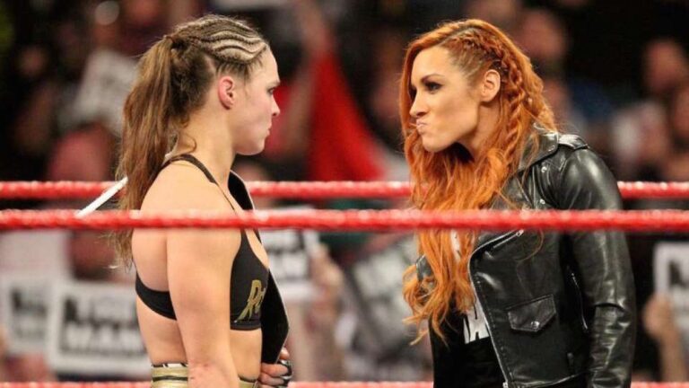 Becky Lynch and Ronda Rousey in WWE