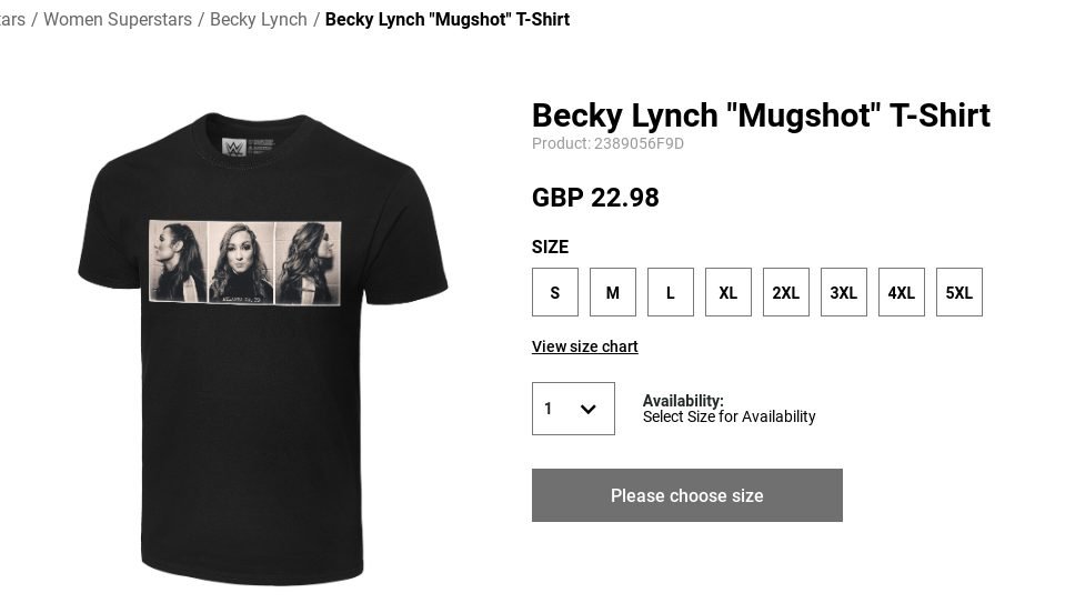 WWE Already Selling Becky Lynch ‘Mugshot’ T-Shirt