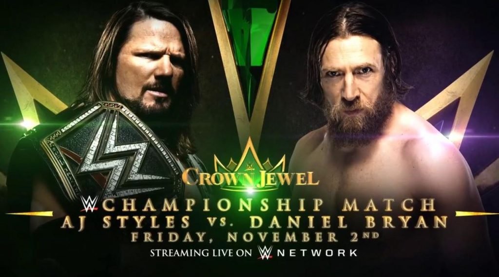 Daniel Bryan to face AJ Styles at WWE Crown Jewel