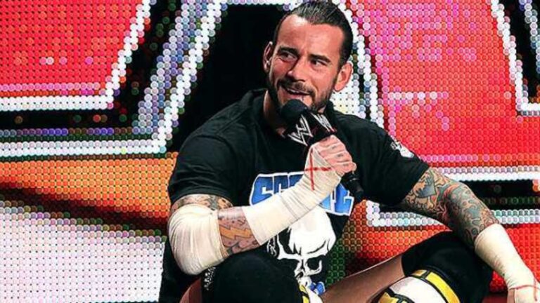 CM Punk delivering his famous pipebomb promo on WWE Raw