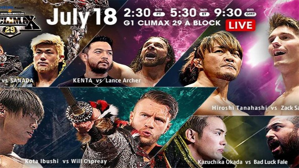 NJPW G1 Climax Day 5 Live Results