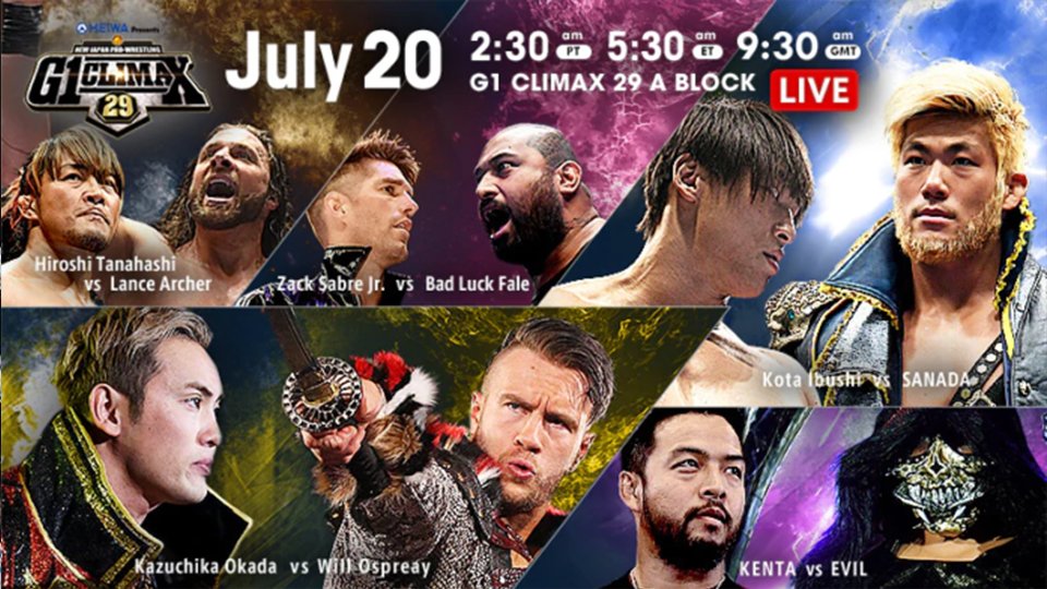 NJPW G1 Climax Day 7 Live Results
