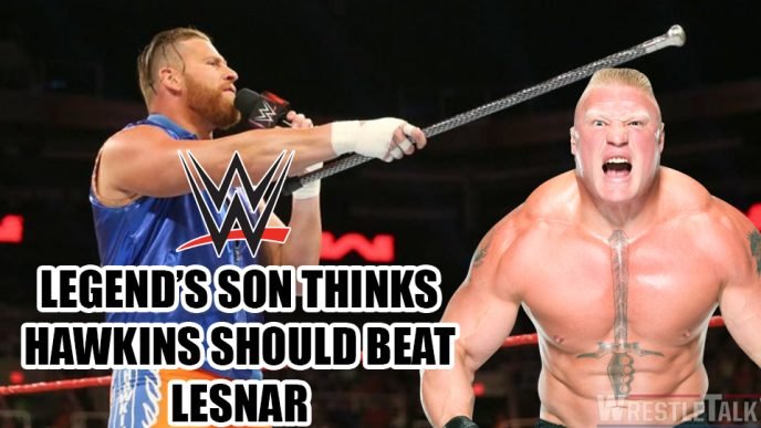 WWE Legend’s Son Says Curt Hawkins Should Beat Brock Lesnar