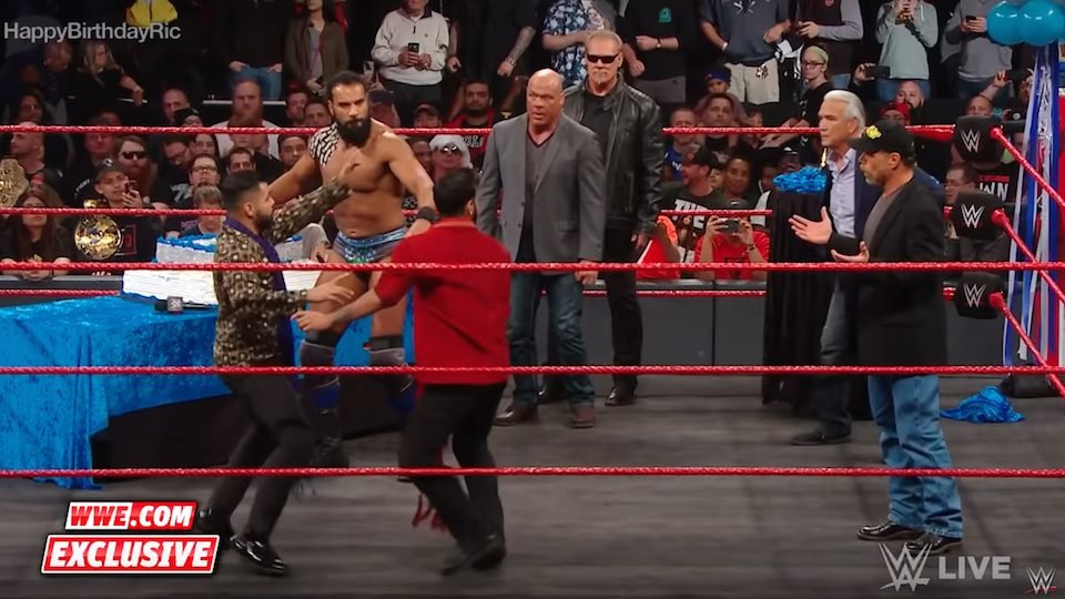 WWE Legends Beat Down Jinder Mahal Post-Raw (Video)