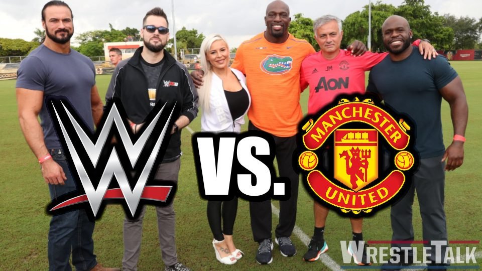 WWE Superstars Take On Manchester United