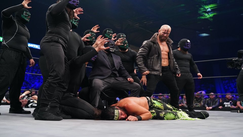 Former WWE Star Appears On Dynamite, Teased As Leader Of Dark Order
