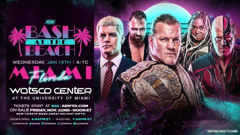 AEW Confirms Three Matches For Next Week’s ‘Bash At The Beach’ Dynamite