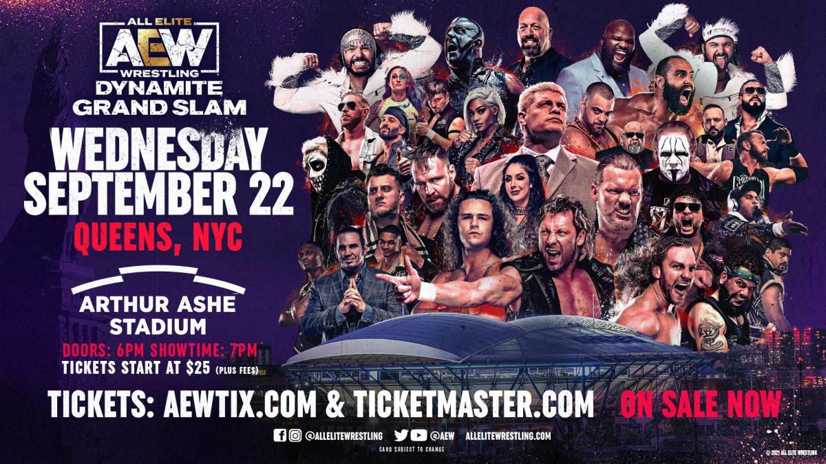 First Look At AEW Grand Slam Arthur Ashe Stadium Set