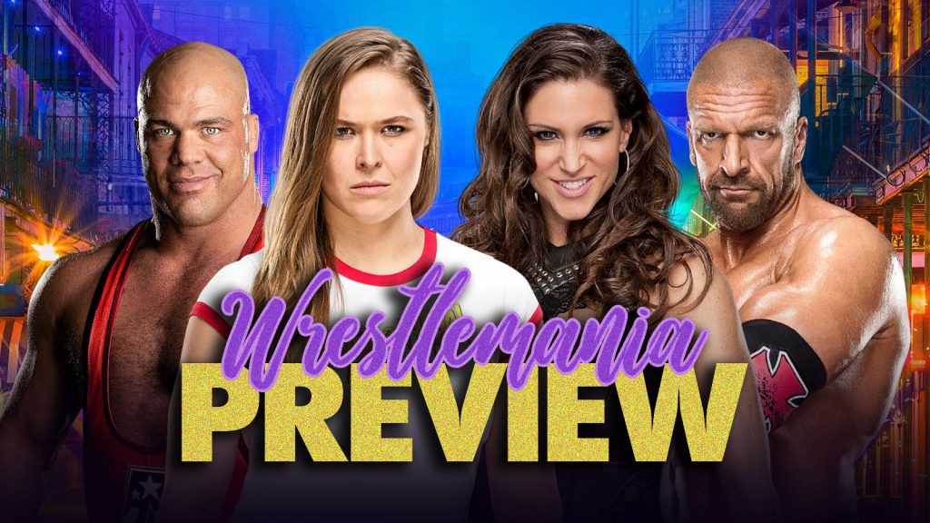 FULL MATCH - Ronda Rousey & Kurt Angle vs. Triple H & Stephanie:  WrestleMania 34 