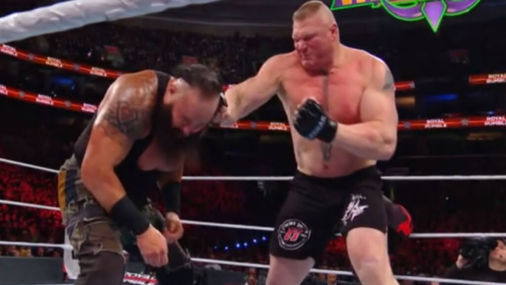 WWE stars Braun Strowman and Brock Lesnar