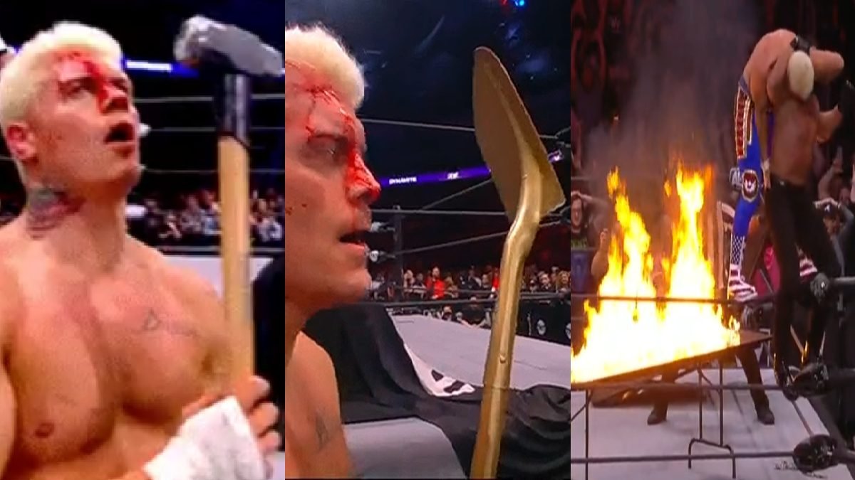 Cody Rhodes Brings Out Golden Shovel, Sledgehammer & Burning Table During AEW Dynamite