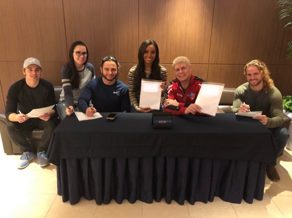 Cody And Young Bucks Share AEW Contract Signing Photo