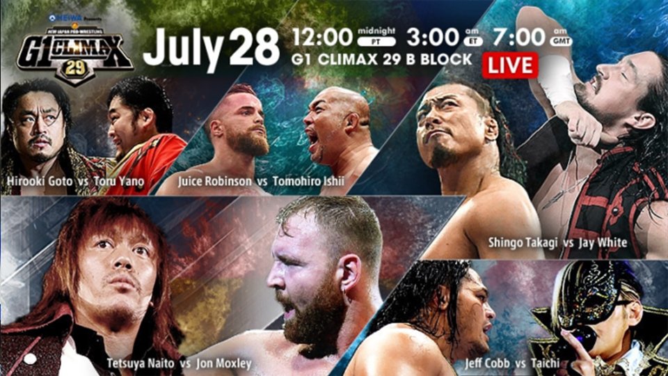 NJPW G1 Climax Day 10 Live Results