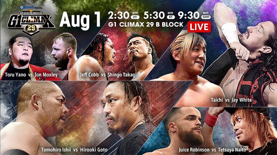 NJPW G1 Climax Day 12 Live Results
