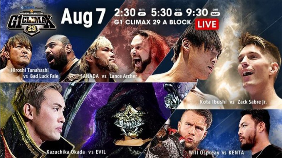 NJPW G1 Climax Day 15 Live Results
