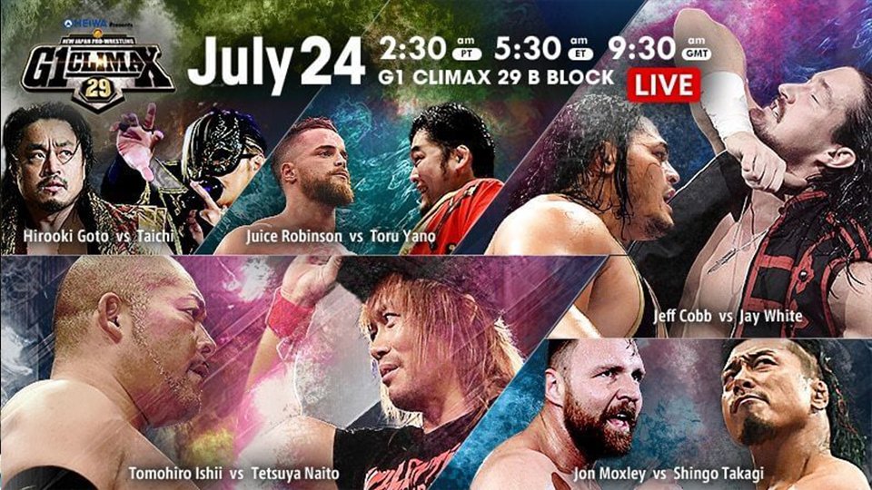NJPW G1 Climax Day 8 Live Results