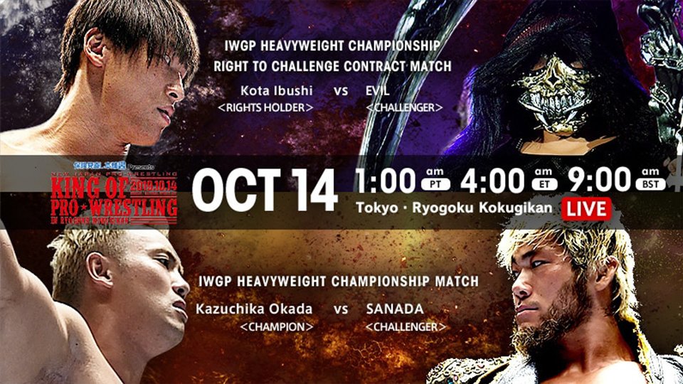 NJPW King Of Pro Wrestling ’19 Live Results