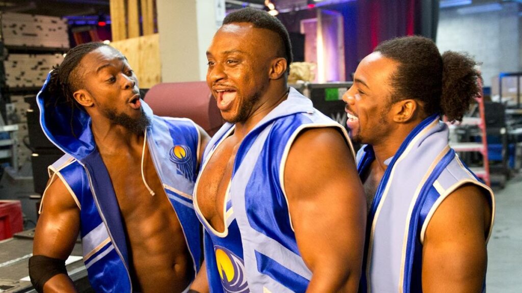 The New Day's Big E, Kofi Kingston and Xavier Woods in 2014