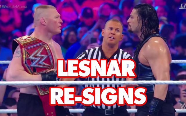 Brock Lesnar Re-Signs With WWE