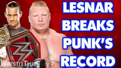 Brock Lesnar Breaks CM Punk’s Record Title Reign