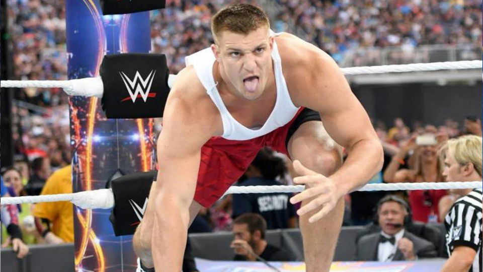 Rob Gronkowski Gets in the Ring for WrestleMania 33