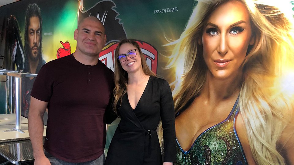 Ronda Rousey And Cain Velasquez At WWE Headquarters