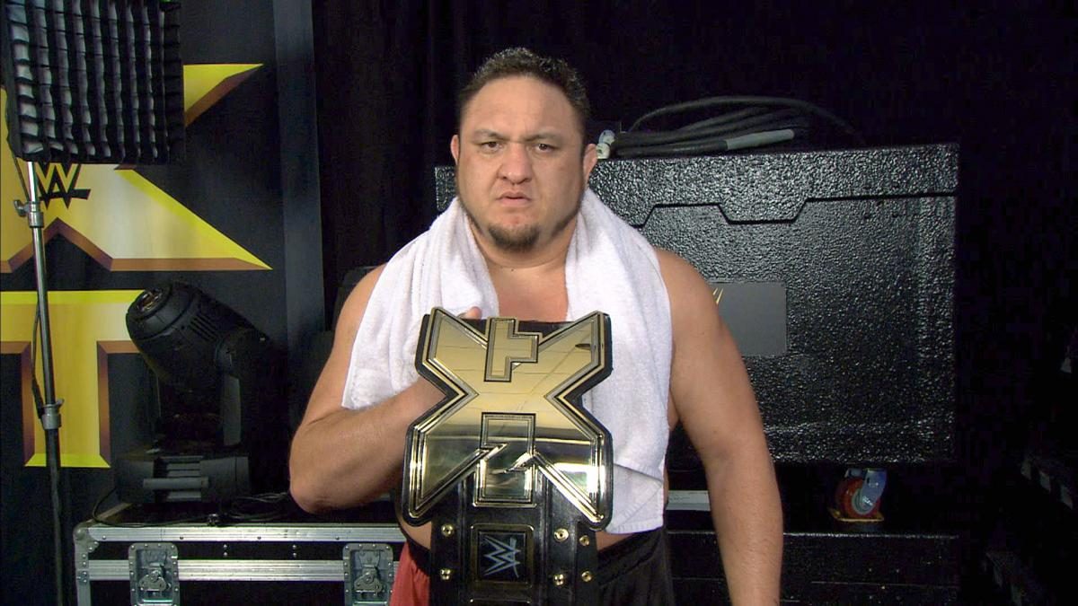 Samoa Joe Backstage At WWE Performance Center This Week