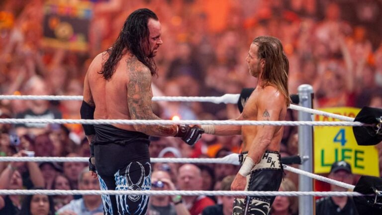 The Undertaker and Shawn Michaels at WWE WrestleMania 26