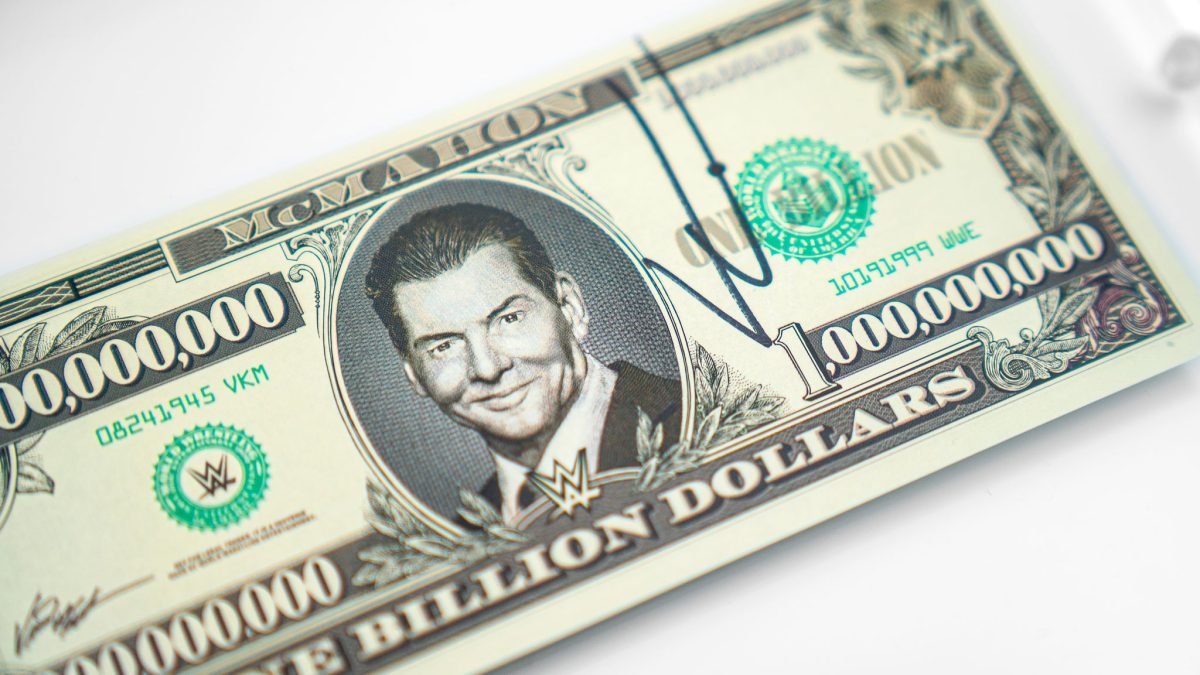 WWE To Auction Signed Vince McMahon Billion Dollar Bill & More