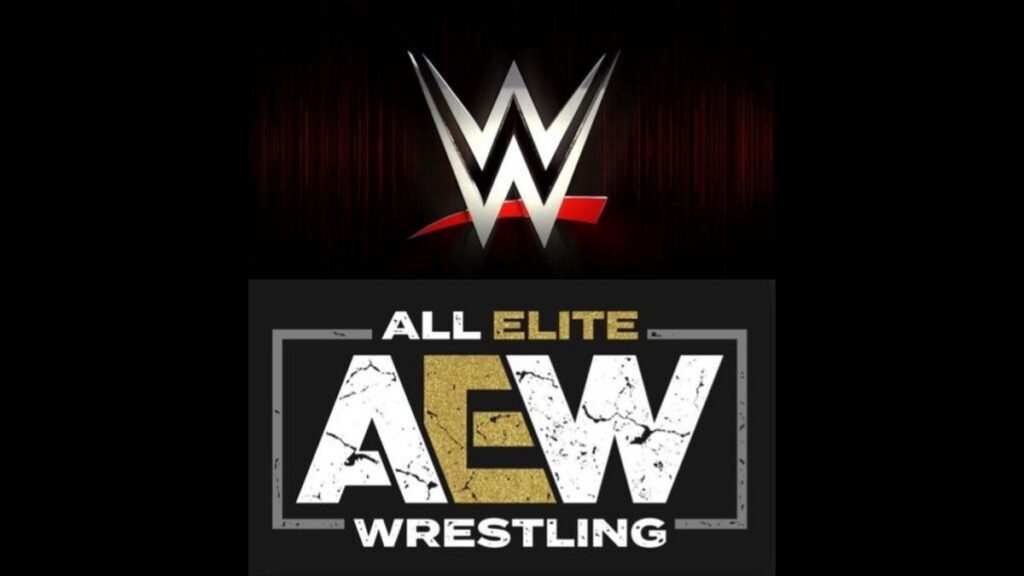 WWE and AEW logos