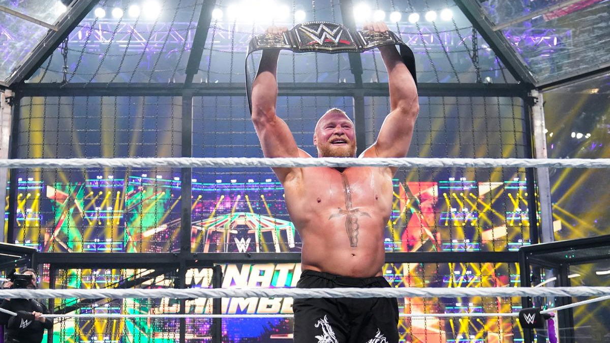 Brock Lesnar Spot At Elimination Chamber Was Not Planned