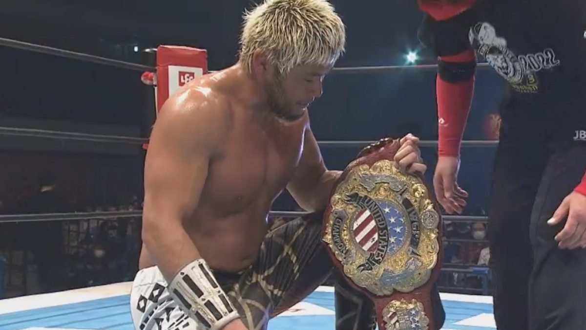 SANADA wins the IWGP World Heavyweight Championship