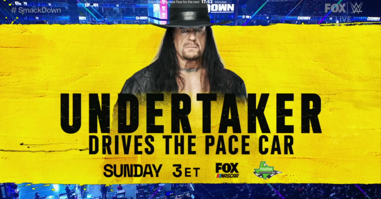 Undertaker To Drive Pace Car At Nascar Race In Austin, Texas