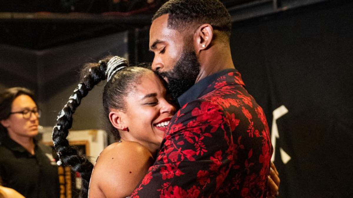 Bianca Belair with the Street Profits at TD Garden for the Boston