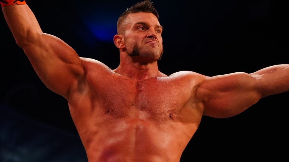 Brian Cage Backstage At ROH Supercard Of Honor