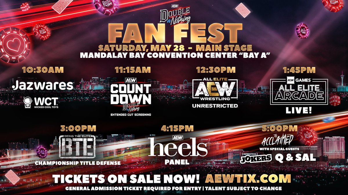 AEW Fan Fest Today In Las Vegas Ahead Of Double Or Nothing