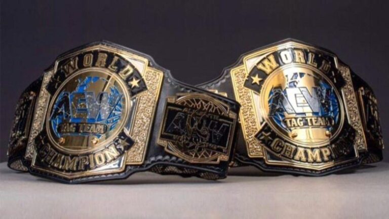 AEW Tag Team Championship belts