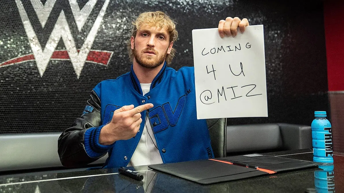 Logan Paul Sends Message To The Miz During WWE Contract Signing ...