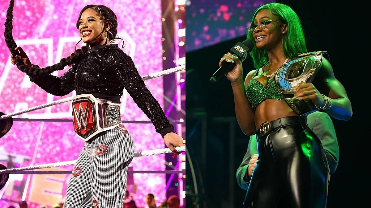 Bianca Belair And Jade Cargill Represent Wwe Aew At Nascar 2104