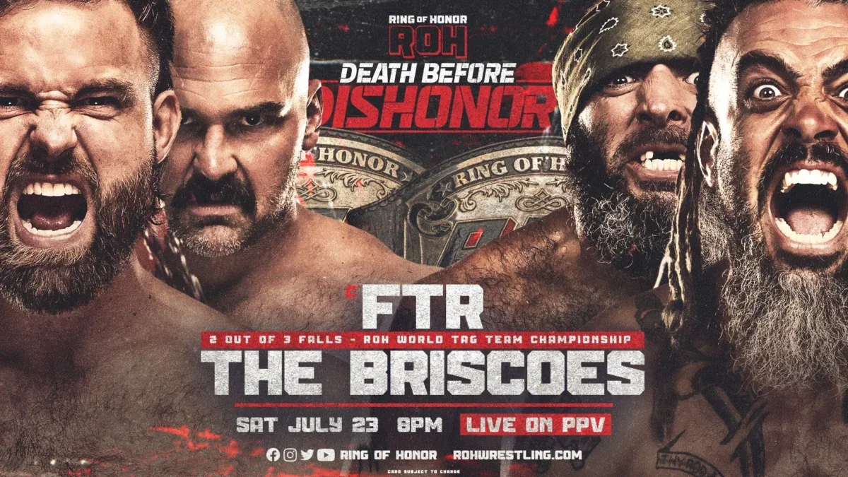 ROH Death Before Dishonor graphic main event FTR vs. Briscoes