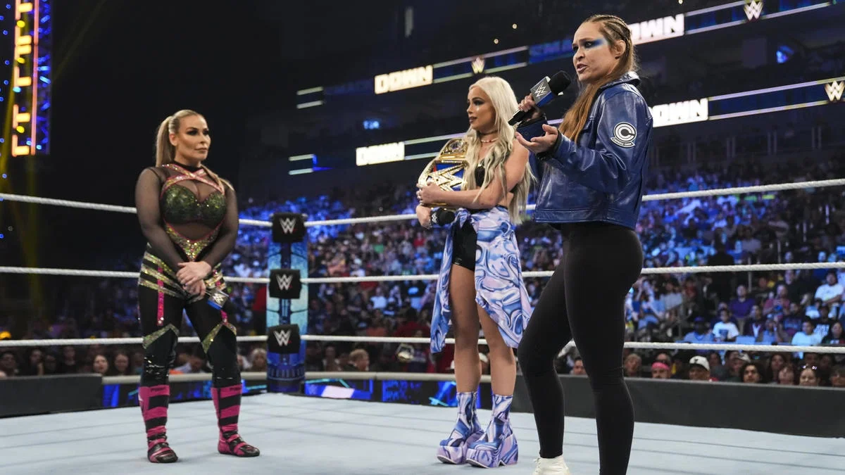 Natalya, Liv Morgan and Ronda Rousey discuss the SmackDown Women's Title