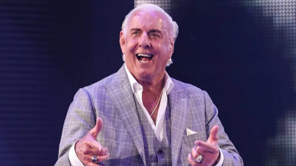 Ric Flair smiling in WWE.