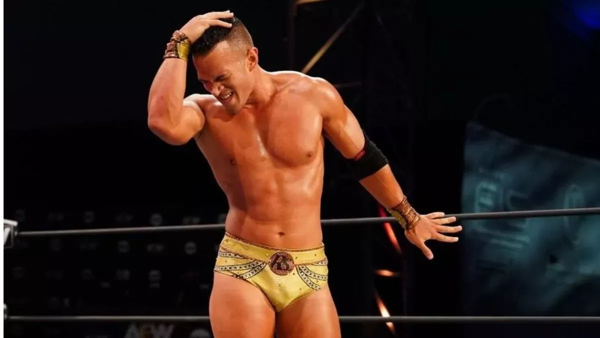 Ricky Starks posing in ring AEW