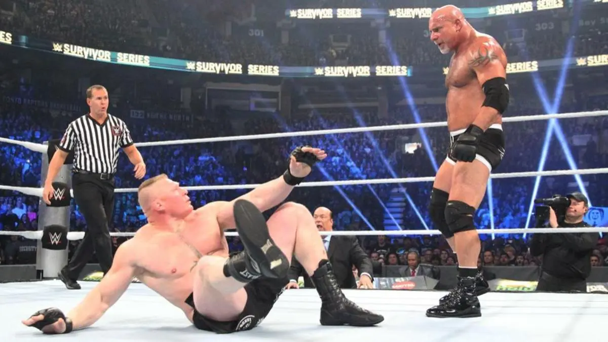 Goldberg accepts Brock Lesnar's WrestleMania challenge: photos