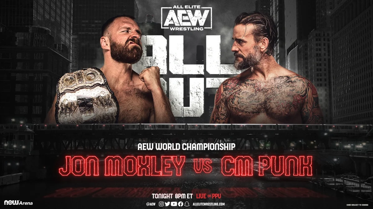 CM Punk Jon Moxley at AEW All Out