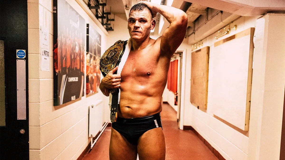 WWE Intercontinental Champion Gunther backstage