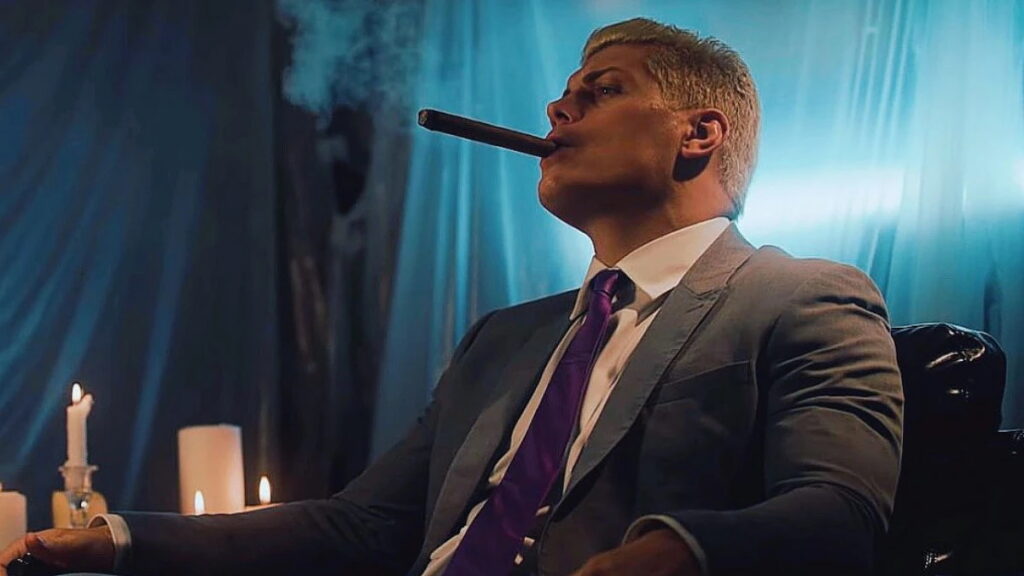 Cody Rhodes smoking a cigar
