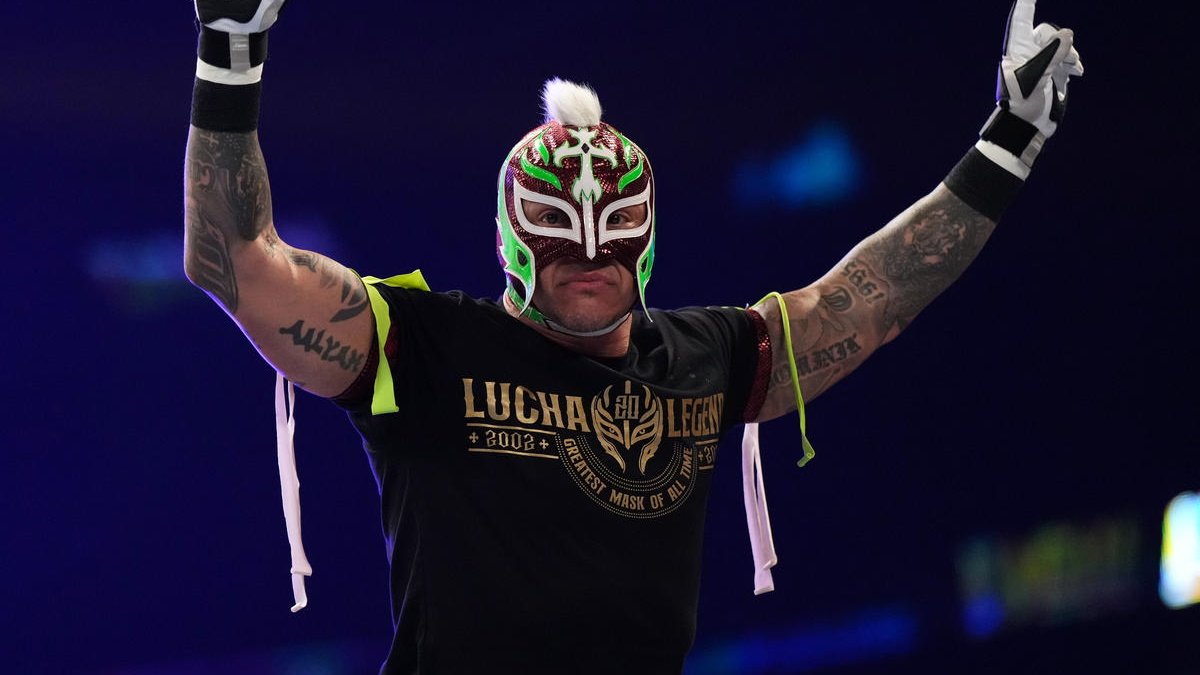 WWE Superstar Rey Mysterio on October 15, 2022.